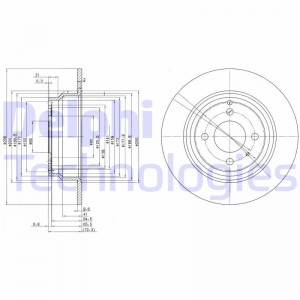 Тормозной диск BG2721 DELPHI