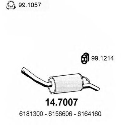 Глушитель выхлопных газов конечный 147007 ASSO