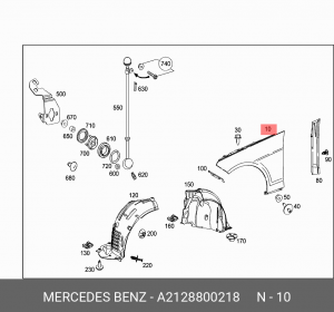 Крыло переднее A2128800218 MERCEDES BENZ