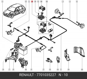 Блок управления, динамики тормоза / движения 7701035227 RENAULT