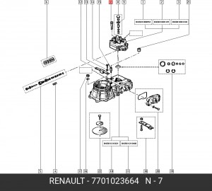 Болт 7701023664 RENAULT
