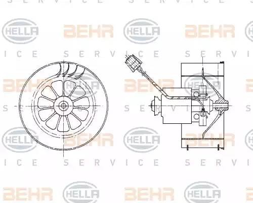 Электродвигатель, вентиляция салона 8EW 009 158-331 HELLA