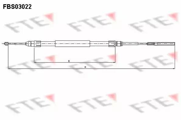 Трос, стояночная тормозная система FBS03022 FTE