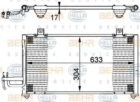 Конденсатор, кондиционер 8FC 351 302-131 HELLA