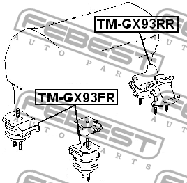 Подушка двигателя TM-GX93FR FEBEST