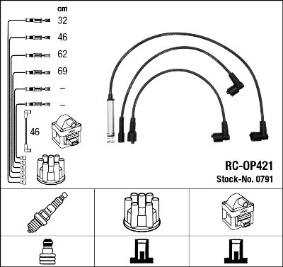 Ккомплект проводов зажигания RCOP421 NGK NTK