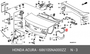 Петля - шарнир крышки багажника 68610SNA000ZZ HONDA