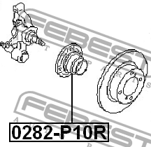 Ступица колеса 0282-P10R FEBEST