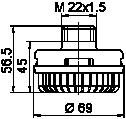 Глушитель шума, пневматическая система 4324070600 WABCO
