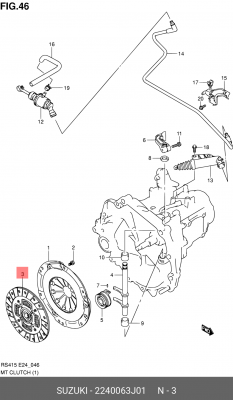 Диск сцепления 22400-63J01 SUZUKI