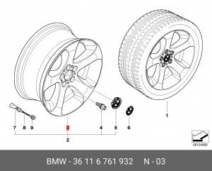 Диск колеса 36 11 6 761 932 BMW