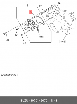 Прокладка, выпускной трубопровод 8-97014-207-0 ISUZU
