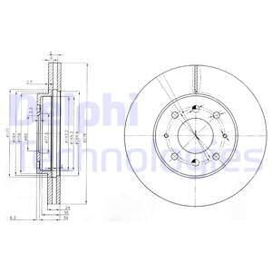Тормозной диск BG3810 DELPHI