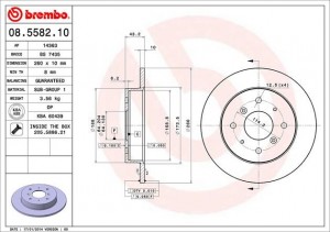 Тормозной диск 08.5582.10 BREMBO