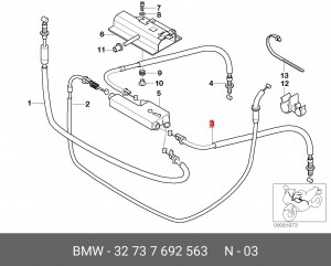 Трос педали газа - акселератора 32737692563 BMW