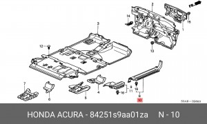Накладка порога 84251S9AA01ZA HONDA