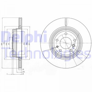 Тормозной диск BG3213 DELPHI
