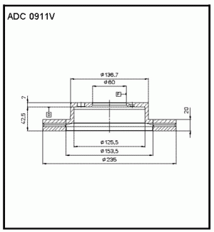 Диск тормозной ADC0911V ALLIED NIPPON