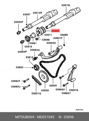 Прокладка, впускной коллектор MD021045 MITSUBISHI