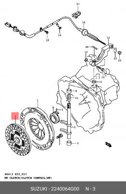 Диск сцепления 22400-64G00 SUZUKI