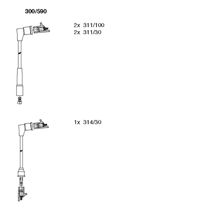 Ккомплект проводов зажигания 300590 BREMI