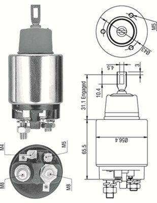 Тяговое реле, стартер 940113050269 MAGNETI MARELLI