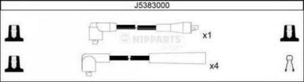 Ккомплект проводов зажигания J5383000 H B JAKOPARTS NIPPARTS