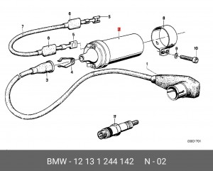 Катушка зажигания 12 13 1 244 142 BMW