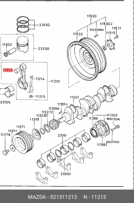 Шатунный подшипник S213-11-213 MAZDA