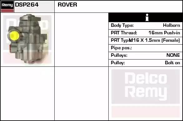 Гидравлический насос, рулевое управление DSP264 DELCO REMY