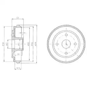 Тормозной барабан BF474 DELPHI