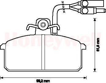 Комплект тормозных колодок, диско 571455B BENDIX JURID