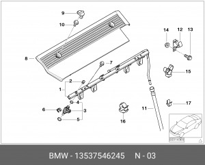 Форсунка топливная 13 53 7 546 245 BMW