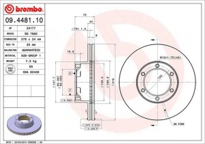Тормозной диск 09.4481.10 BREMBO