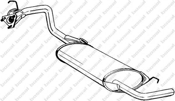 Глушитель выхлопных газов конечный 163361 BOSAL