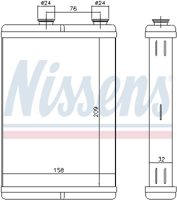 Теплообменник, отопление салона 71451 NISSENS