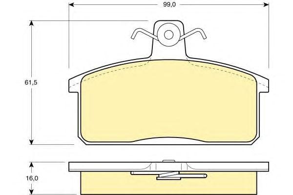 Комплект тормозных колодок, диско 6111651 GIRLING
