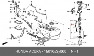 Топливный фильтр 16010S3Y000 HONDA