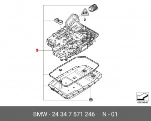 Блок клапанов управления АКПП 24 34 7 571 246 BMW