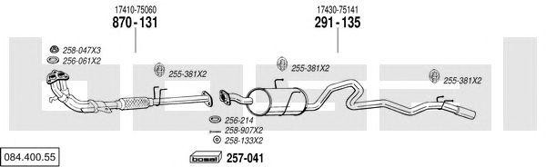 Система выпуска ОГ 08440055 BOSAL