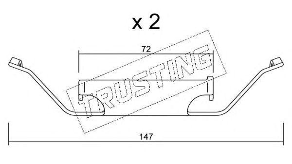 Комплектующие, колодки дискового тормоза KIT104 TRUSTING