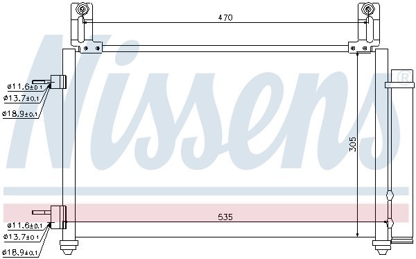 Конденсатор, кондиционер 940009 NISSENS