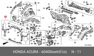 Деталь 60400SWTR01ZZ HONDA