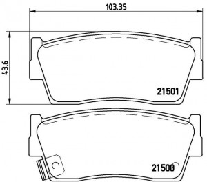Комплект тормозных колодок, диско P79006 BREMBO