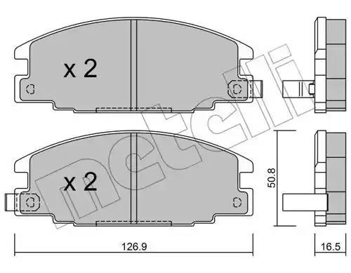 Комплект тормозных колодок, диско 2202440 METELLI