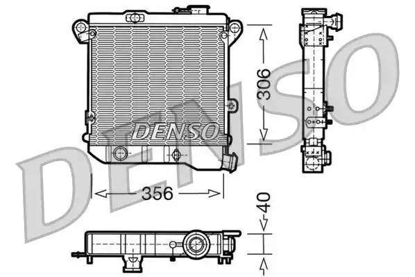 Радиатор, охлаждение двигател DRM04001 DENSO