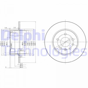 Тормозной диск BG3274 DELPHI