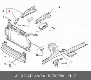 Скоба крепления 51701796 ALFA FIAT LANCIA