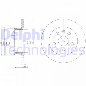 Тормозной диск BG2602 DELPHI