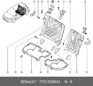 Деталь 7701208834 RENAULT